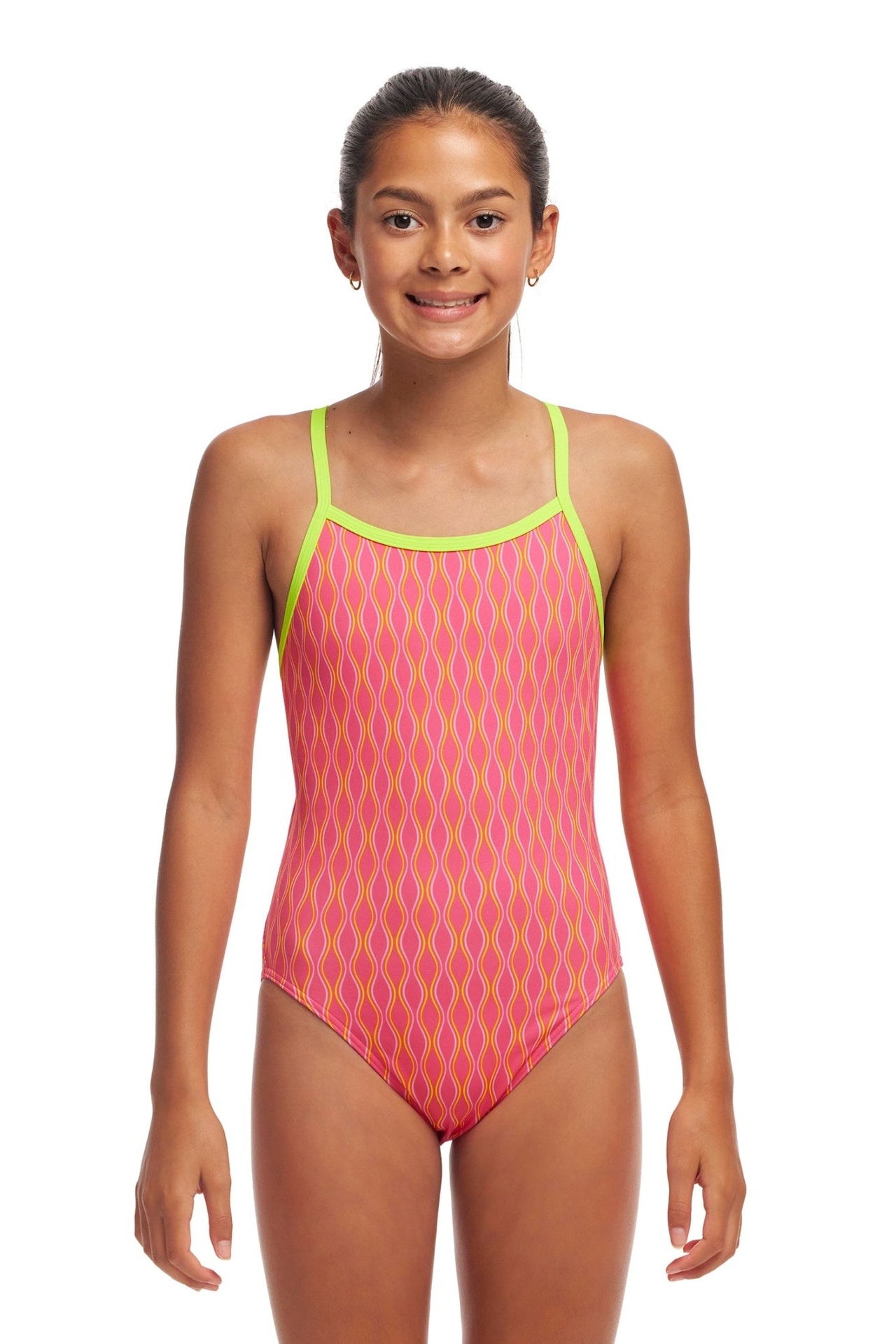 FUNKITA GIRLS WICKED WAVES SINGLE STRAP ONE PIECE - Pink