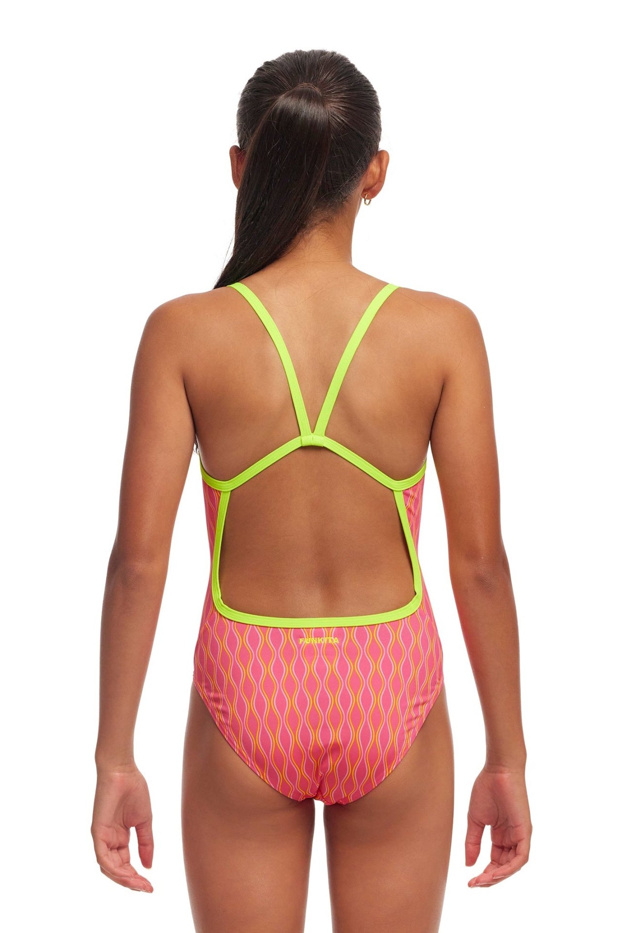 FUNKITA GIRLS WICKED WAVES SINGLE STRAP ONE PIECE - Pink