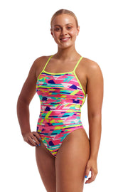 FUNKITA WOMENS BLURRED BABE STRAPPED IN ONE PIECE - Multicolour