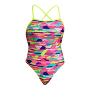 FUNKITA WOMENS BLURRED BABE STRAPPED IN ONE PIECE - Multicolour