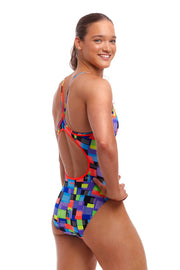 FUNKITA WOMENS CHIP SET DIAMOND BACK ONE PIECE - Multicolour