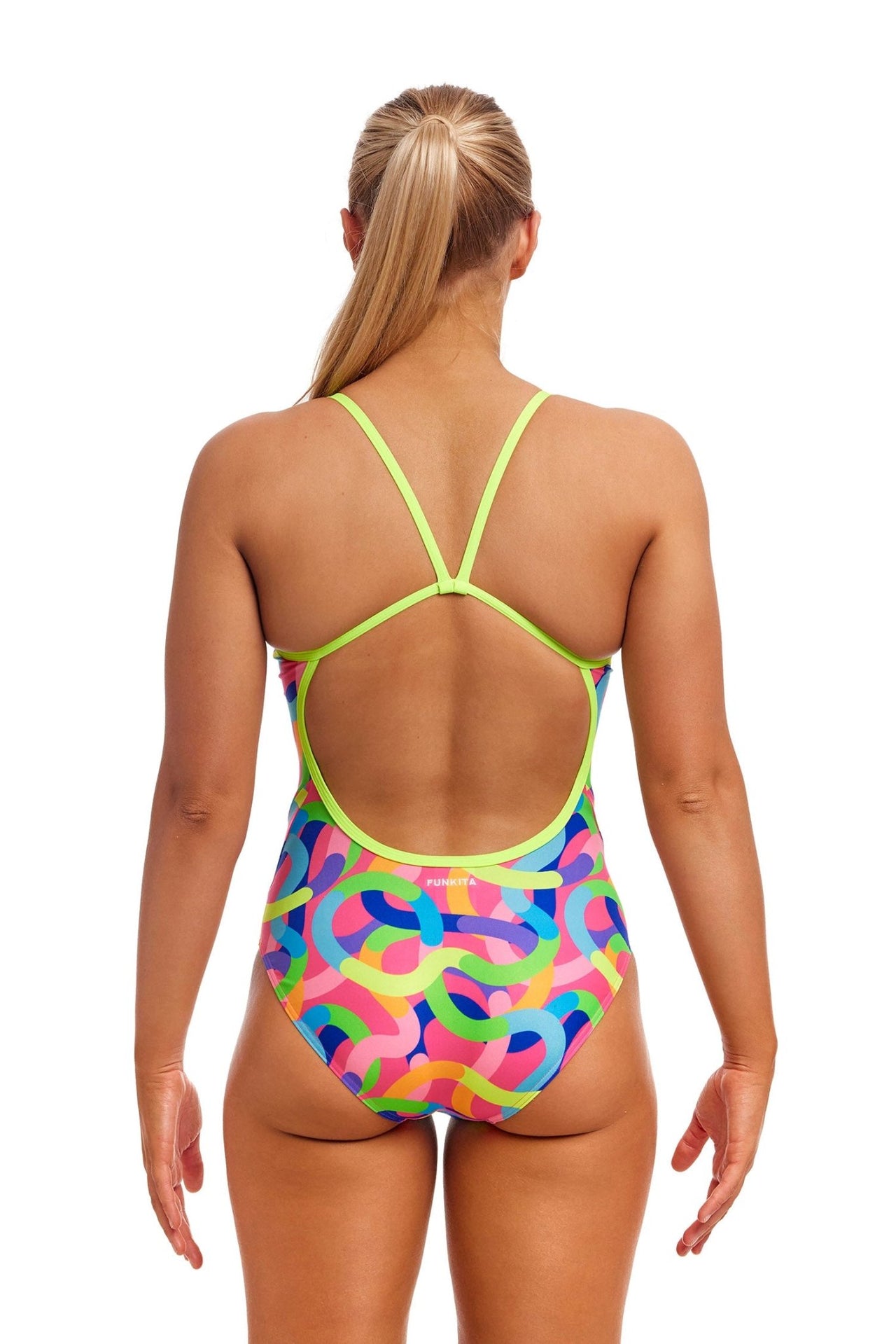 FUNKITA WOMENS CURLY WURLY SINGLE STRAP ONE PIECE - Multicolour