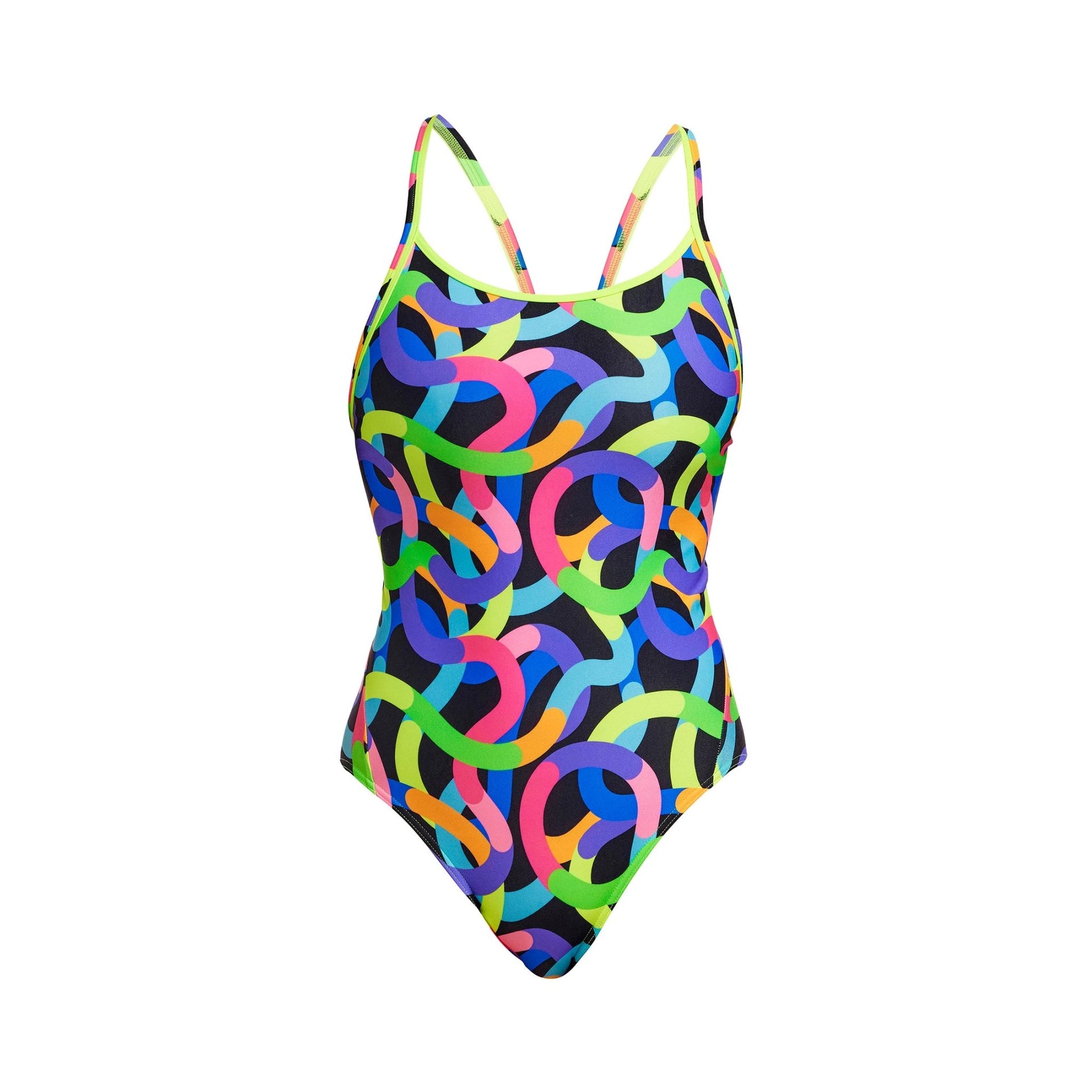 FUNKITA WOMENS GOT WORMS DIAMOND BACK ONE PIECE - Multicolour