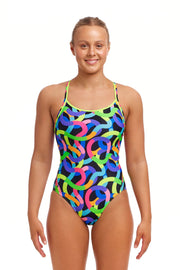 FUNKITA WOMENS GOT WORMS DIAMOND BACK ONE PIECE - Multicolour