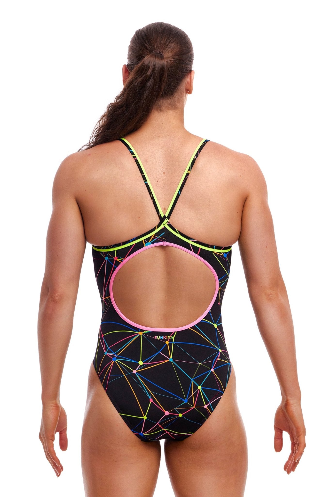 FUNKITA WOMENS STAR SIGN DIAMOND BACK ONE PIECE - Black