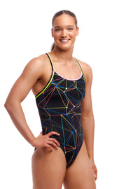 FUNKITA WOMENS STAR SIGN DIAMOND BACK ONE PIECE - Black