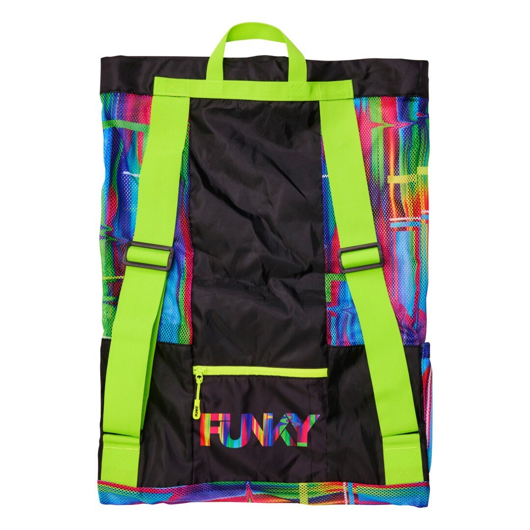 FUNKY THE GLITCH GEAR UP MESH BACKPACK - Multicolour