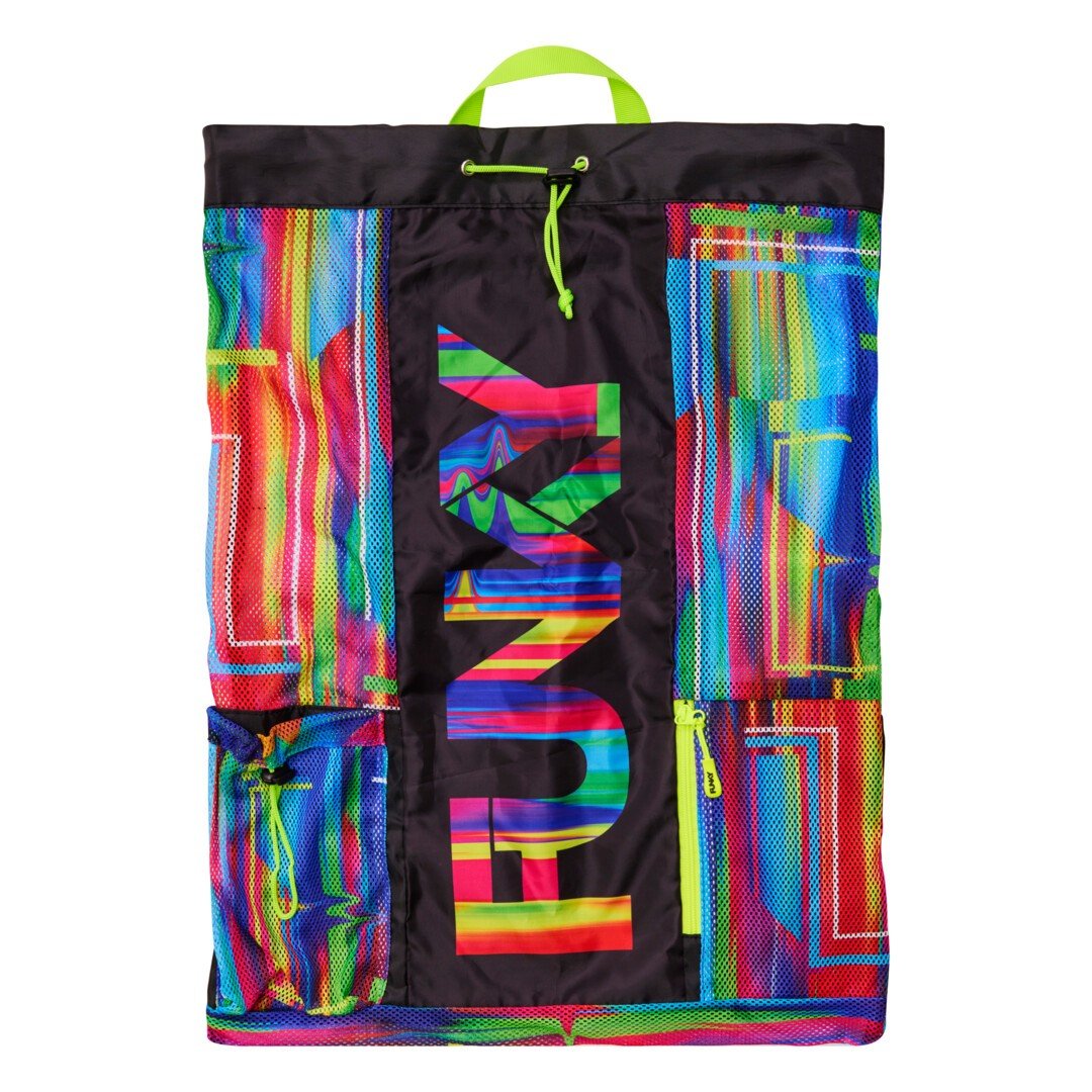 FUNKY THE GLITCH GEAR UP MESH BACKPACK - Multicolour