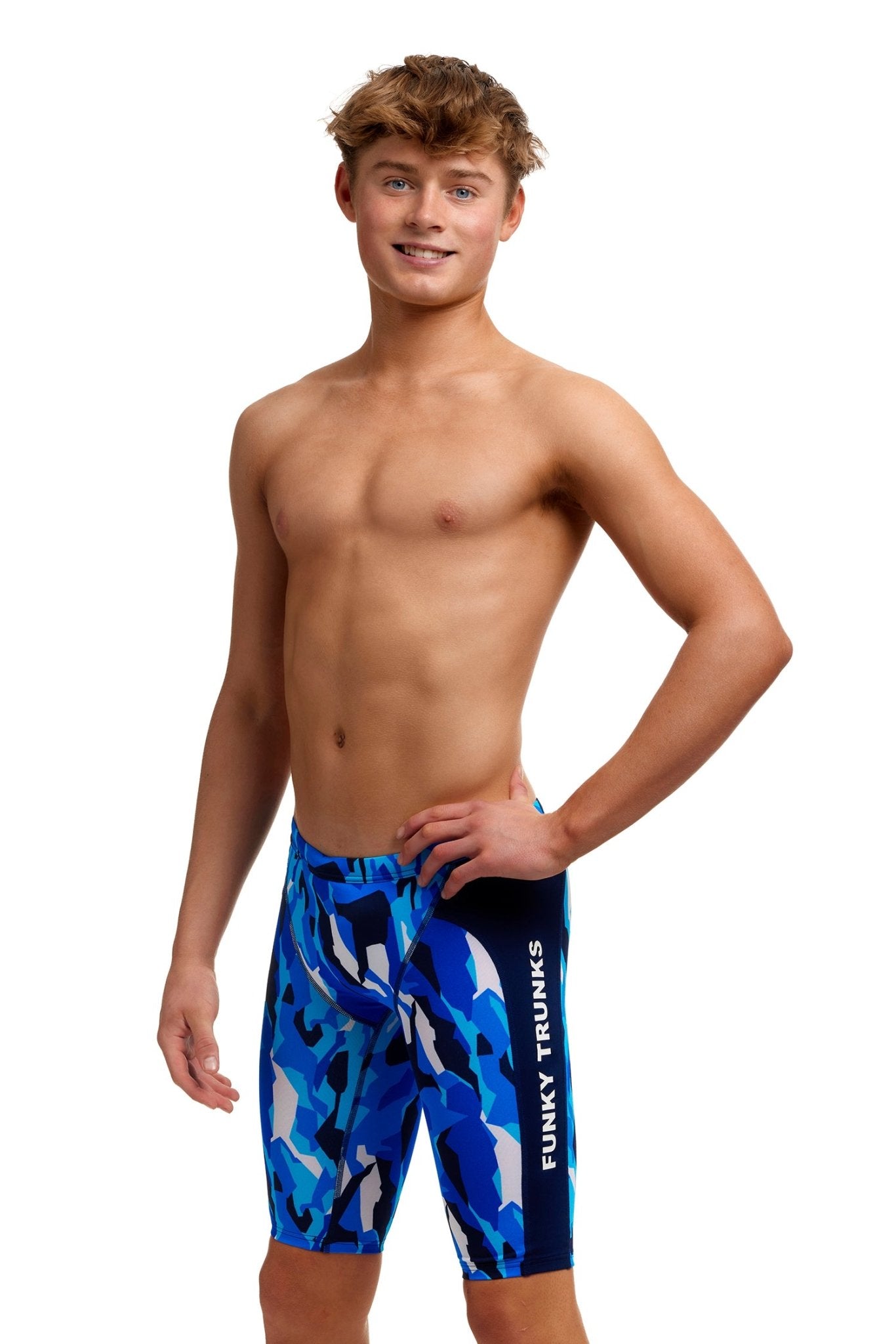 FUNKY TRUNKS BOYS CHAZ MICHAEL TRAINING JAMMER - Blue