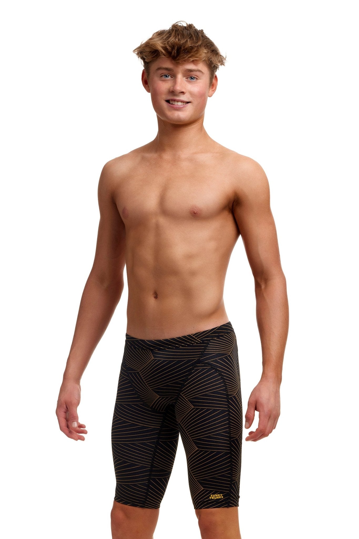 FUNKY TRUNKS BOYS GOLD WEAVER TRAINING JAMMER - Black