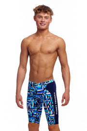 FUNKY TRUNKS BOYS POLAR CAPS TRAINING JAMMER - Blue