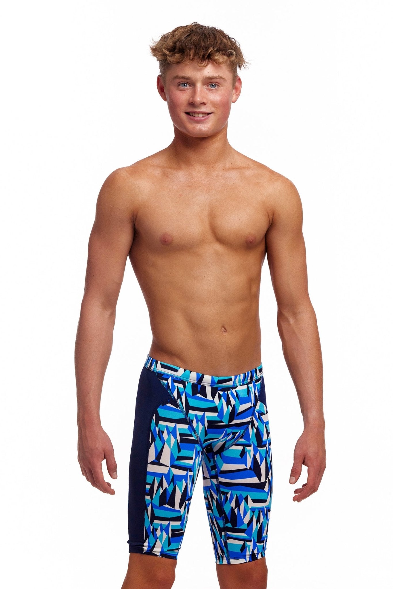 FUNKY TRUNKS BOYS POLAR CAPS TRAINING JAMMER - Blue