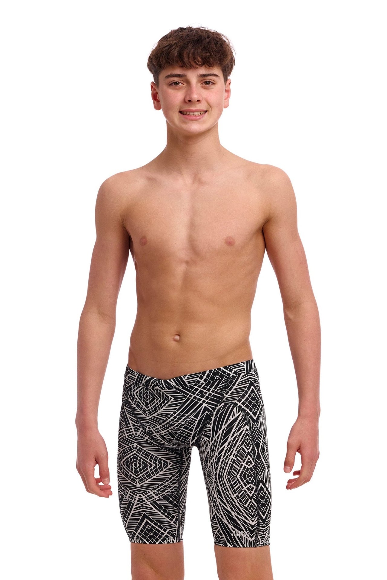 FUNKY TRUNKS BOYS SPACE SIGNALS TRAINING JAMMER - Black