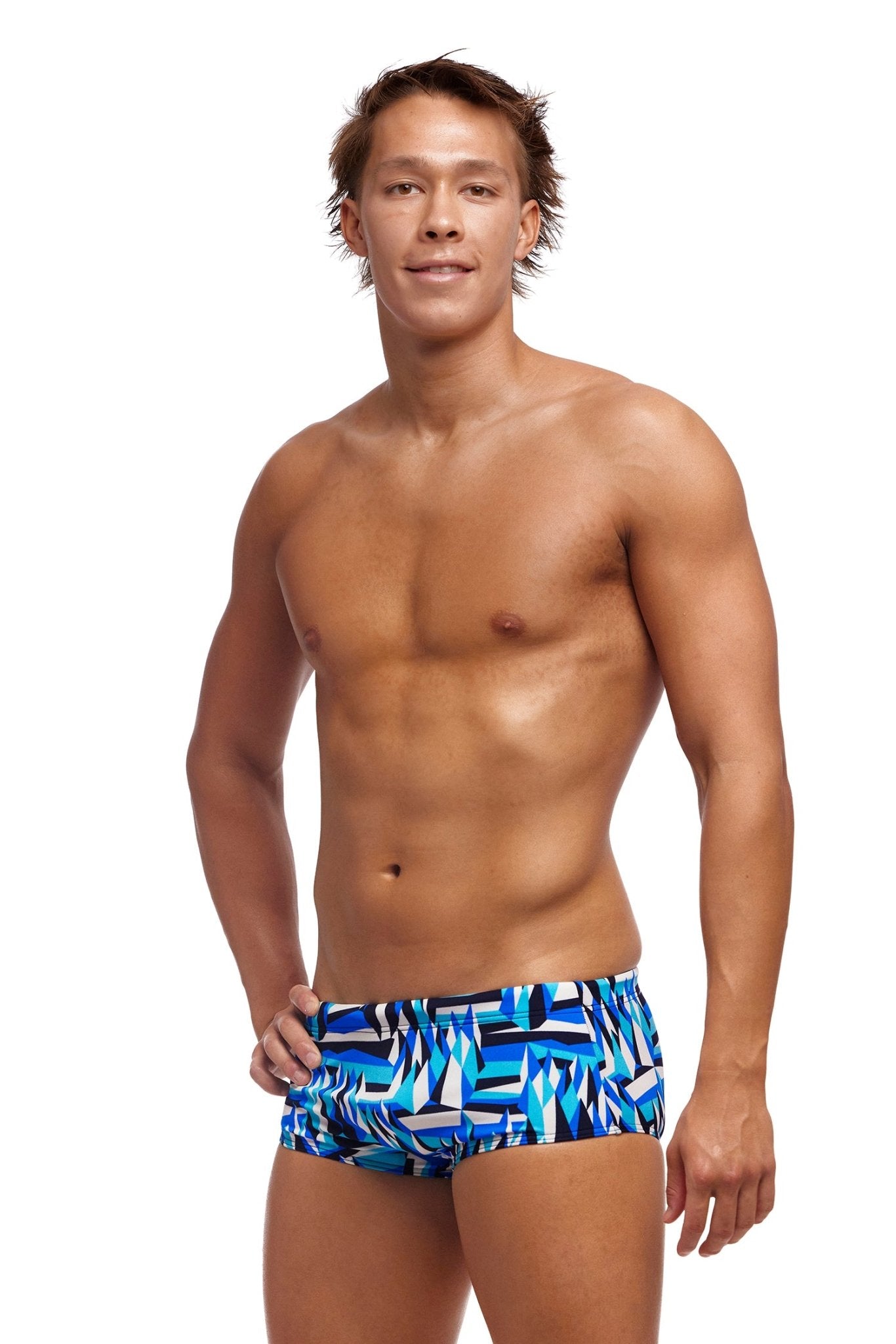 FUNKY TRUNKS MENS POLAR CAPS SIDEWINDER TRUNKS - Blue