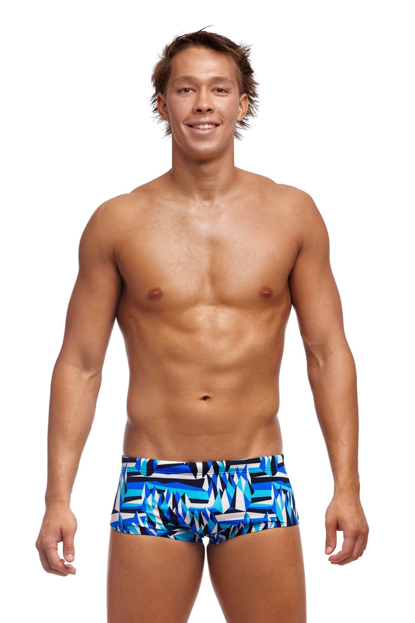 FUNKY TRUNKS MENS POLAR CAPS SIDEWINDER TRUNKS - Blue