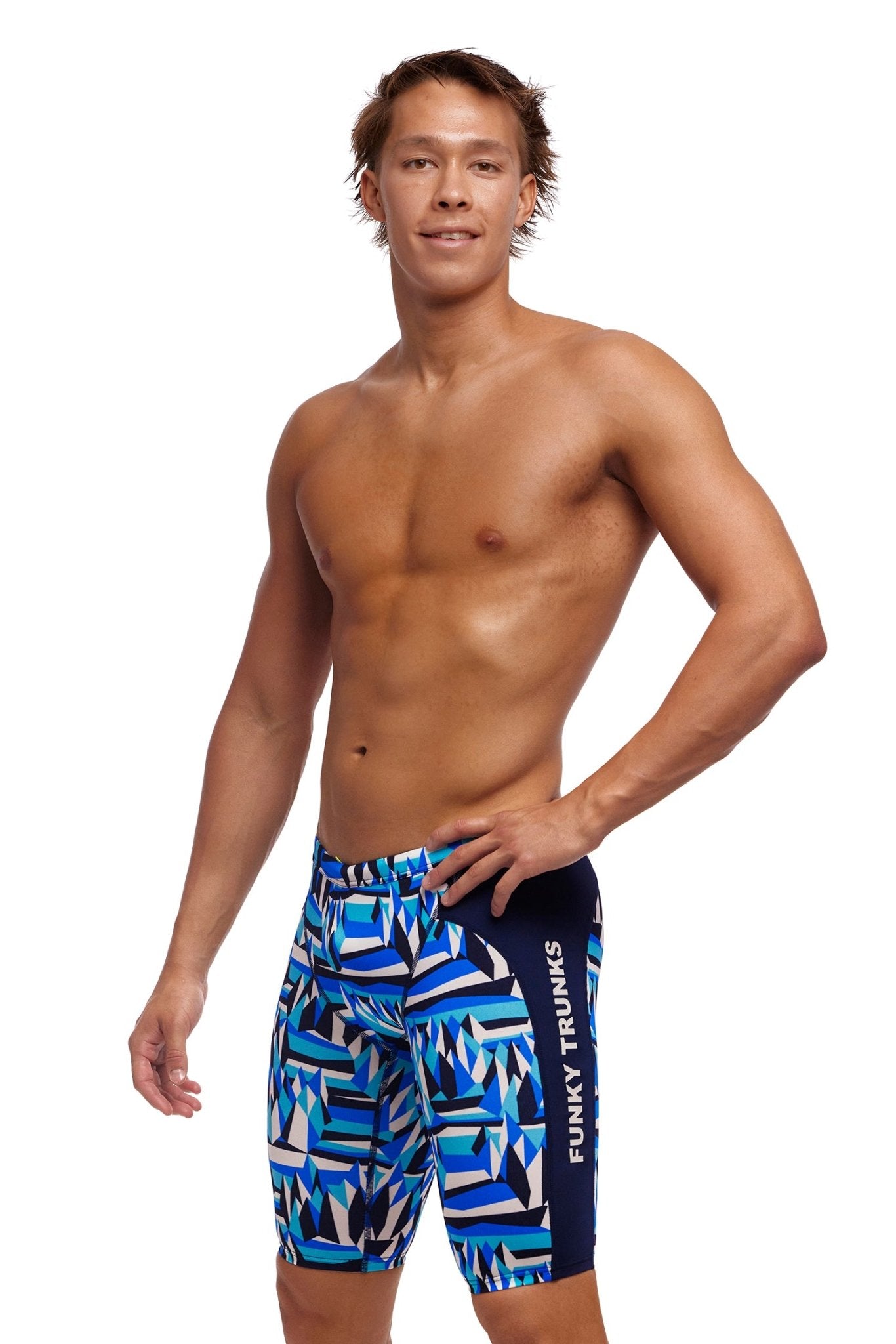 FUNKY TRUNKS MENS POLAR CAPS TRAINING JAMMER - Blue