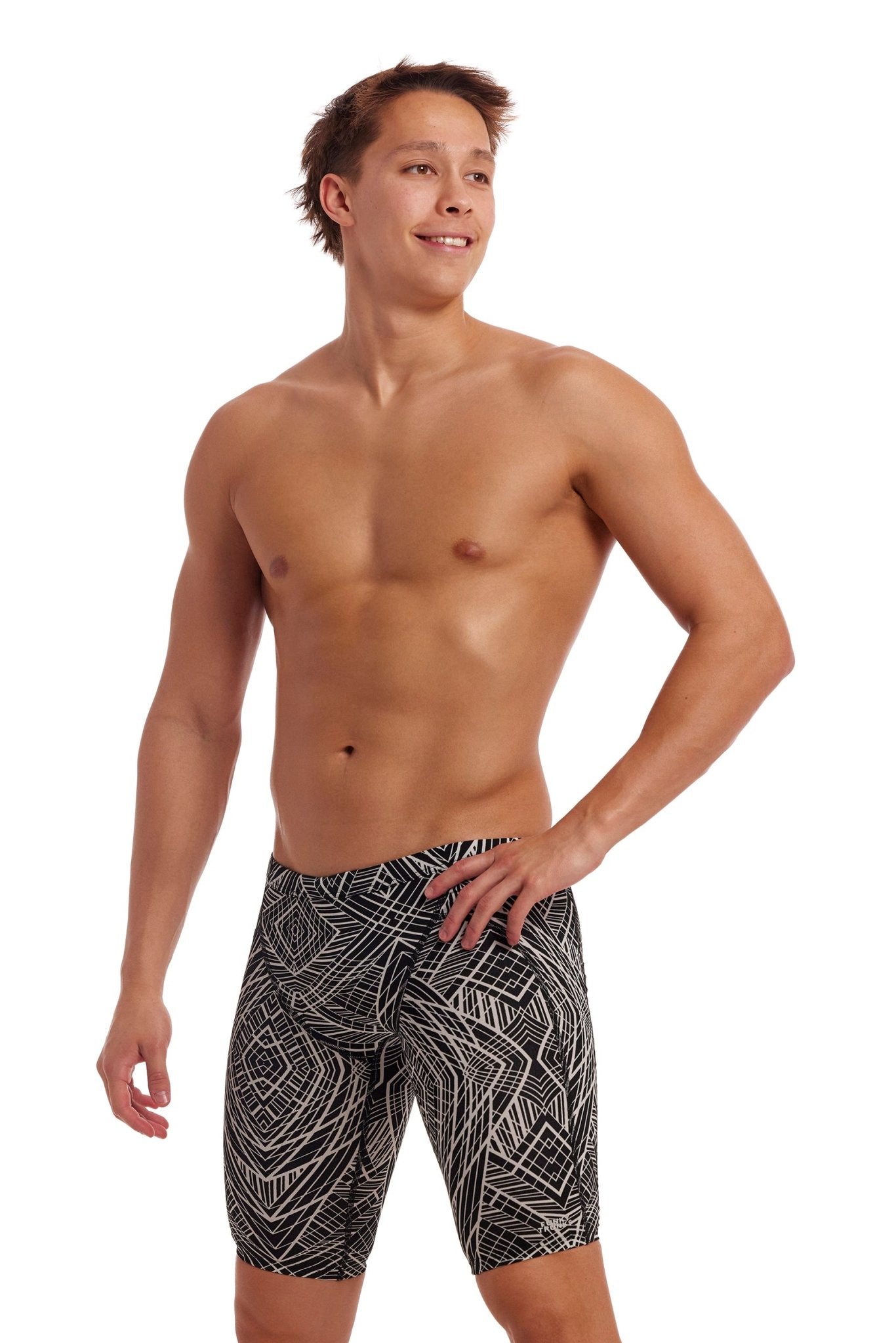 FUNKY TRUNKS MENS SPACE SIGNALS TRAINING JAMMER - Black