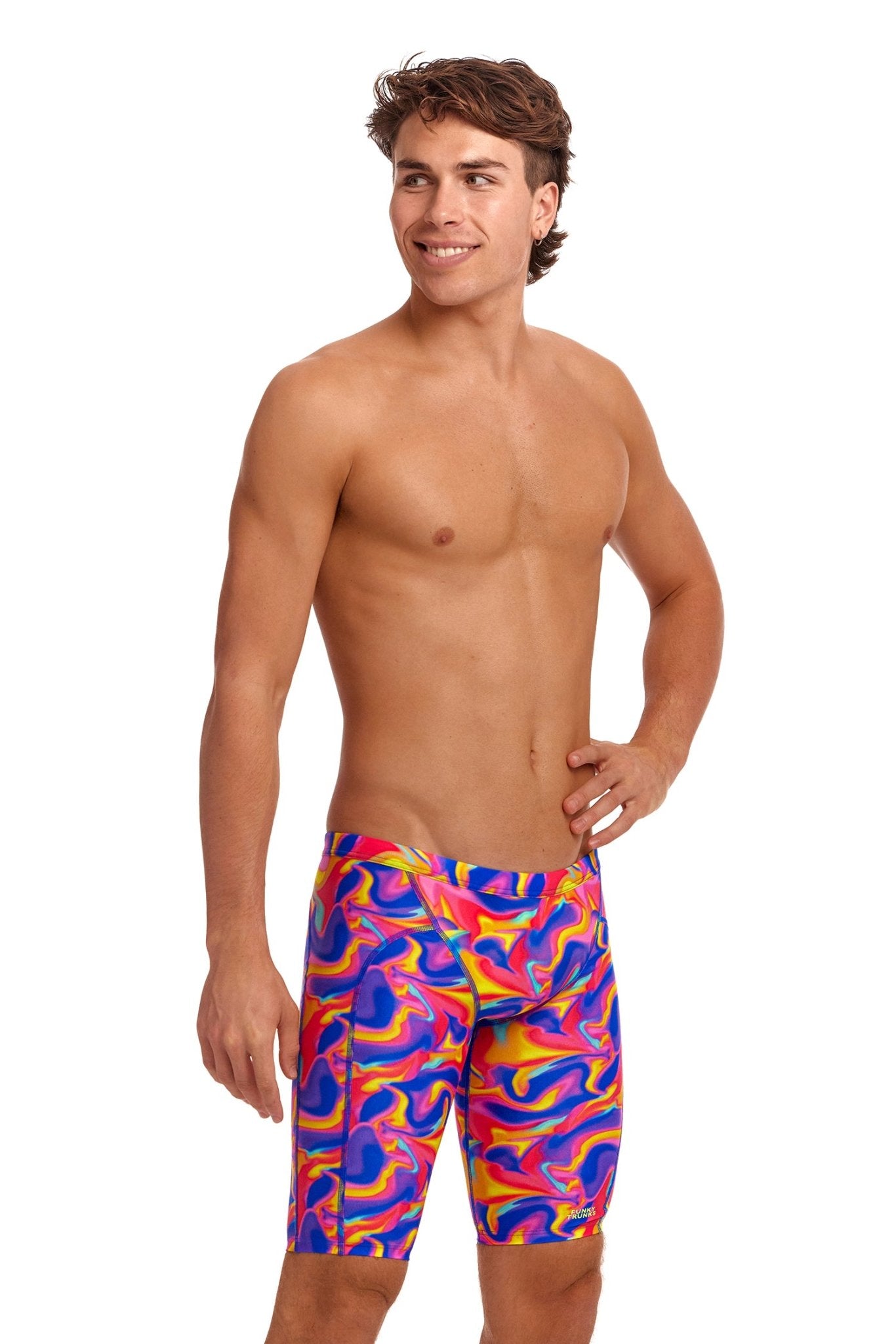 FUNKY TRUNKS MENS SUMMER SWIRL TRAINING JAMMER - Multicolour