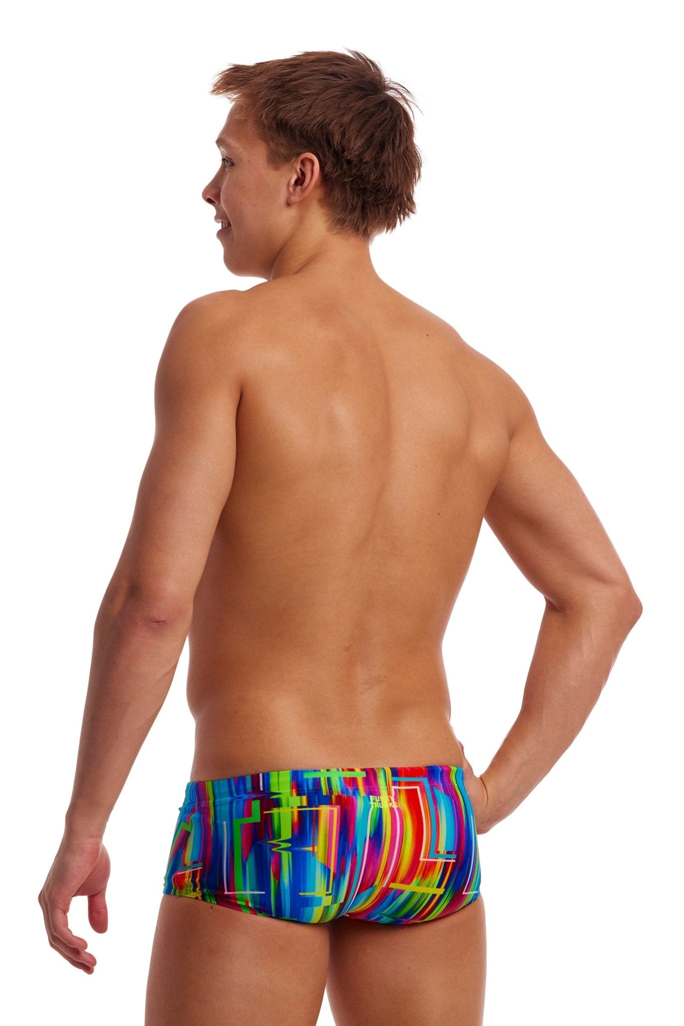 FUNKY TRUNKS MENS THE GLITCH SIDEWINDER TRUNKS - Multicolour