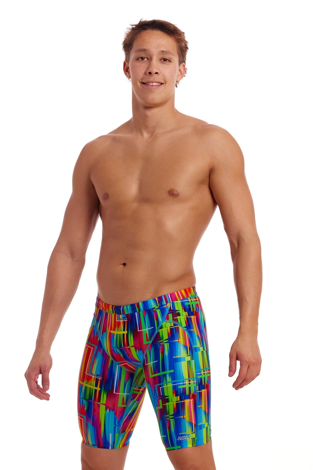 FUNKY TRUNKS MENS THE GLITCH TRAINING JAMMER - Multicolour