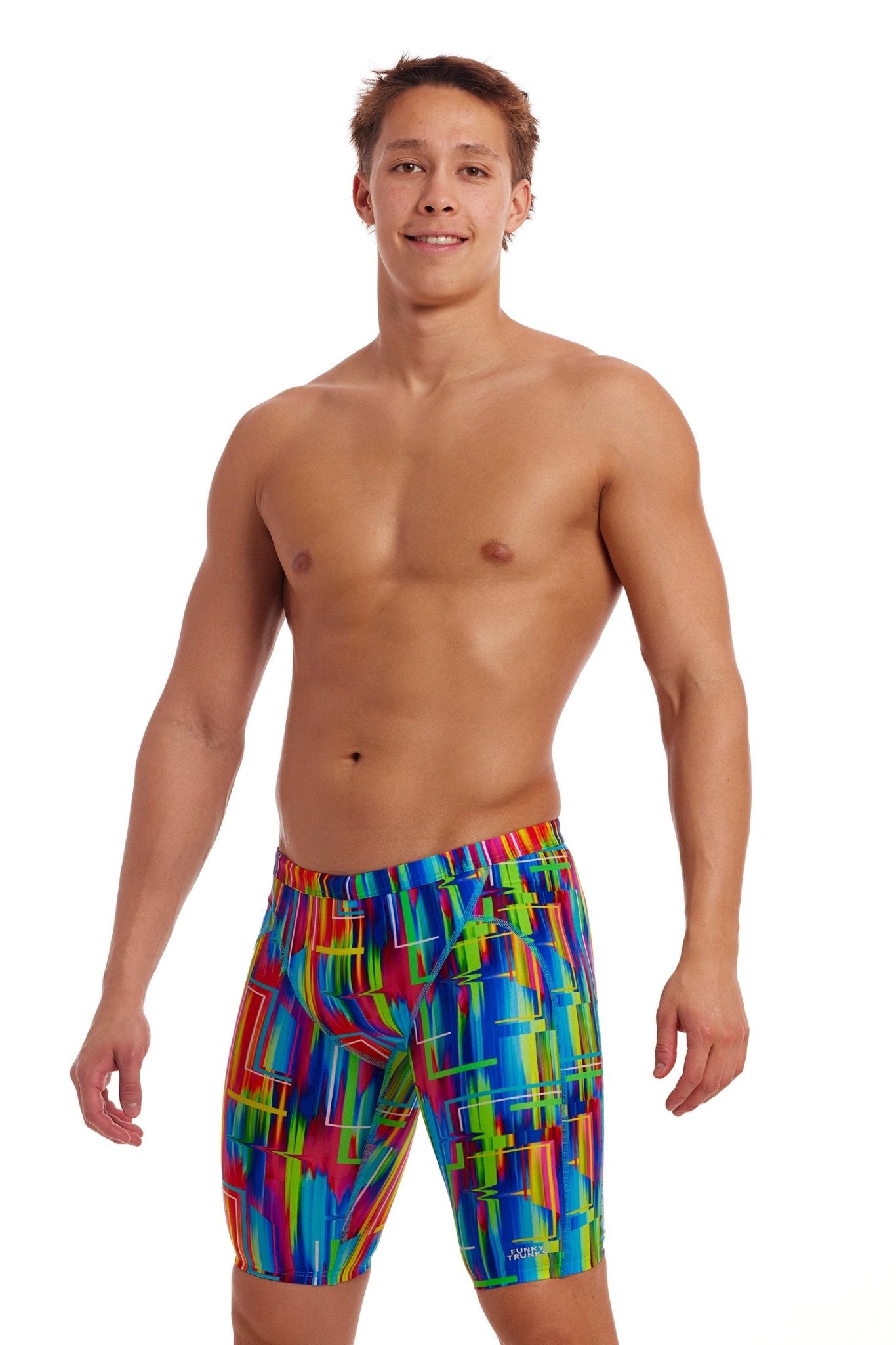 FUNKY TRUNKS MENS THE GLITCH TRAINING JAMMER - Multicolour