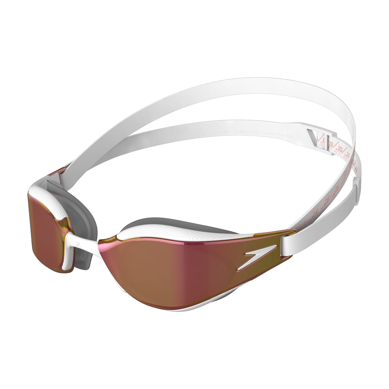 SPEEDO FASTSKIN HYPER ELITE MIRROR GOGGLES WHITE/GOLD - White