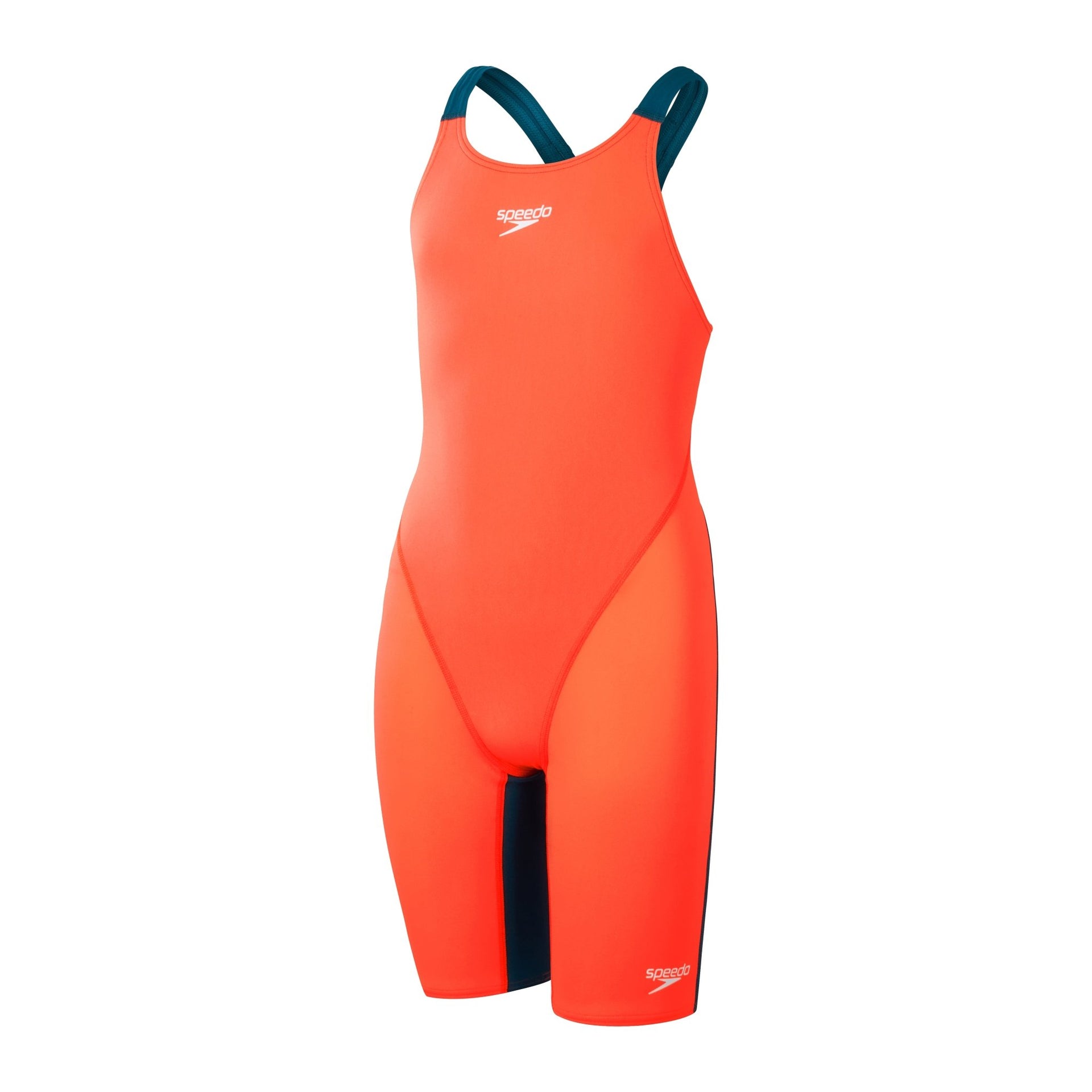 SPEEDO GIRLS FASTSKIN ENDURANCE+ MAX KNEESKIN RED/TEAL - Red