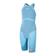 SPEEDO GIRLS FASTSKIN LZR IGNITE KNEESKIN BLUE/RED - Light Blue