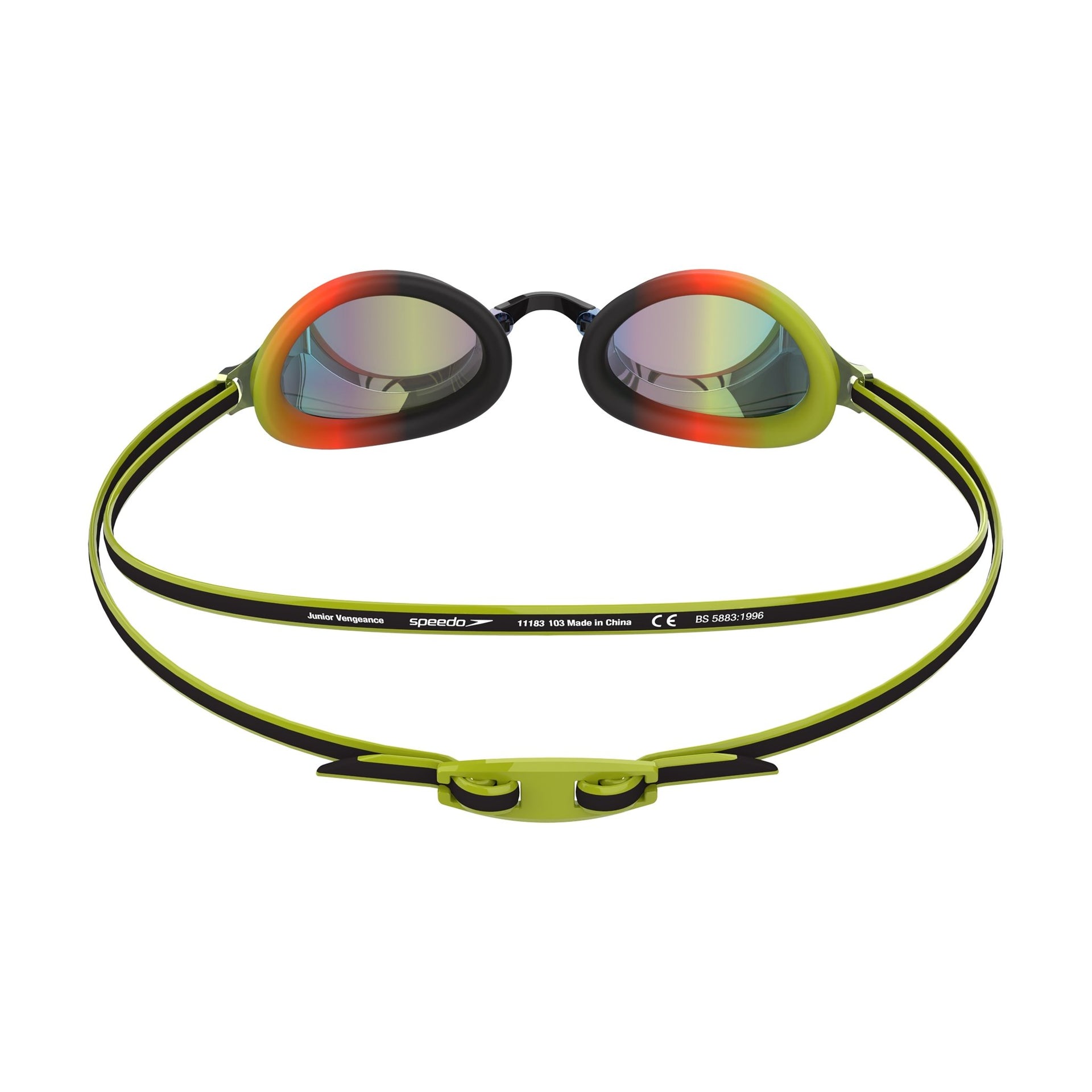 SPEEDO JUNIOR VENGEANCE MIRROR GOGGLES BLACK/GREEN - Green