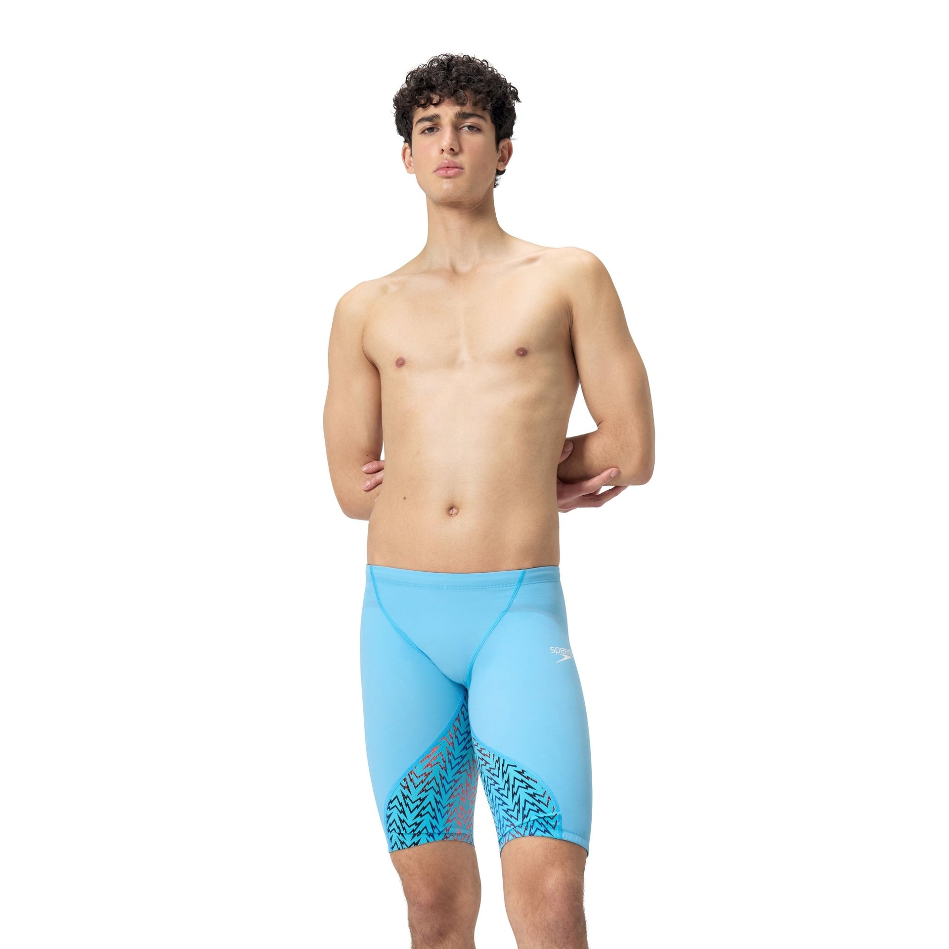 SPEEDO MENS FASTSKIN LZR IGNITE JAMMER BLUE/RED - Light Blue