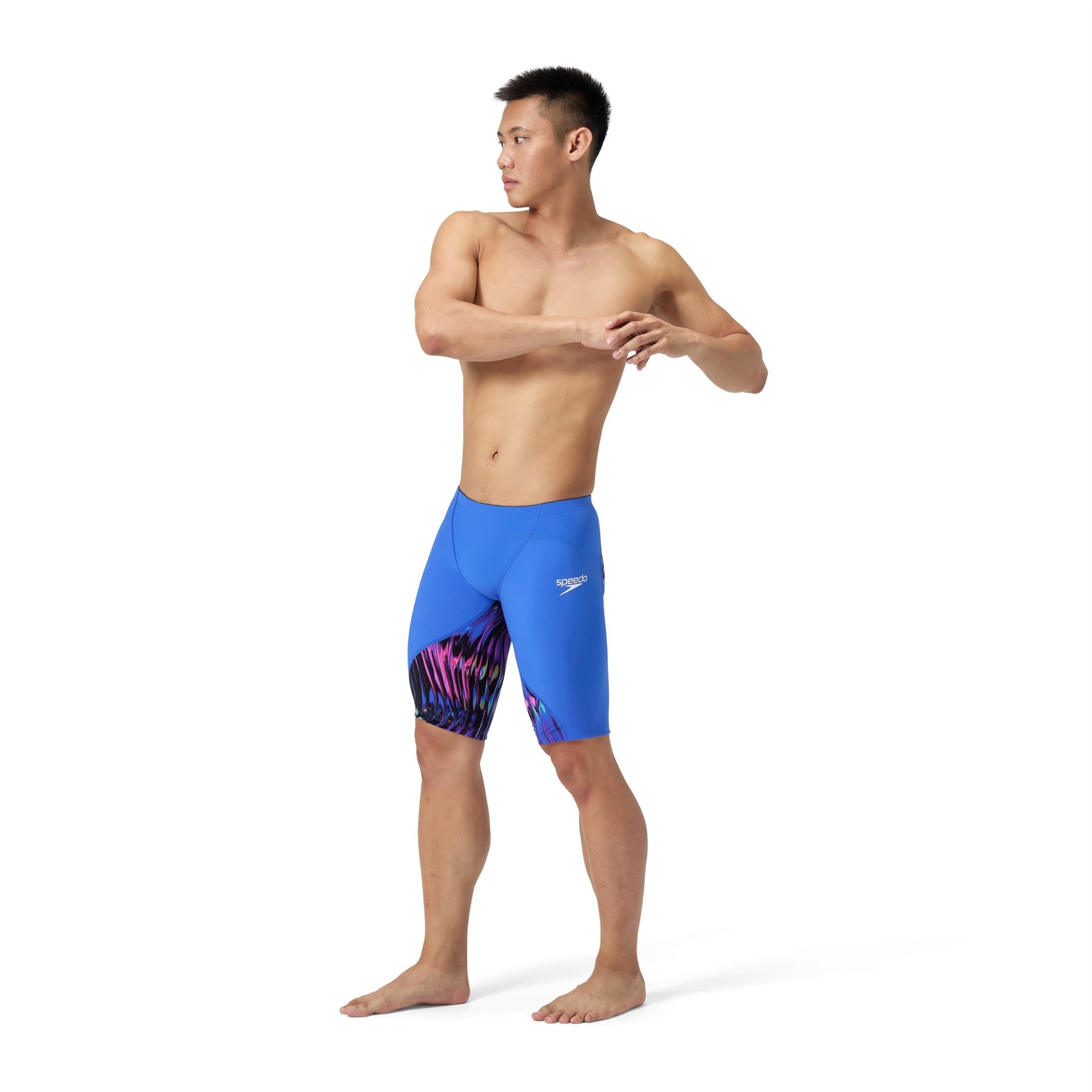 SPEEDO MENS FASTSKIN LZR IGNITE JAMMER DARK SHINE / COBALT - Blue