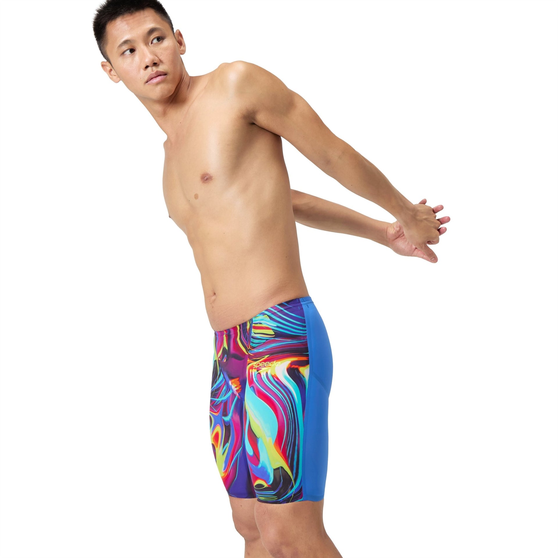 SPEEDO MENS FASTSKIN LZR PURE VALOR 2.0 JAMMER MOLTEN BLUR / COBALT POP - Blue