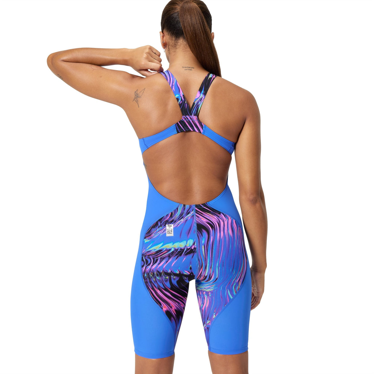 SPEEDO WOMENS FASTSKIN LZR IGNITE KNEESKIN DARK SHINE / COBALT - Blue