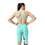 SPEEDO WOMENS FASTSKIN LZR PURE VALOR 2.0 OPENBACK KNEESKIN ARCTIC GLASS - Aqua