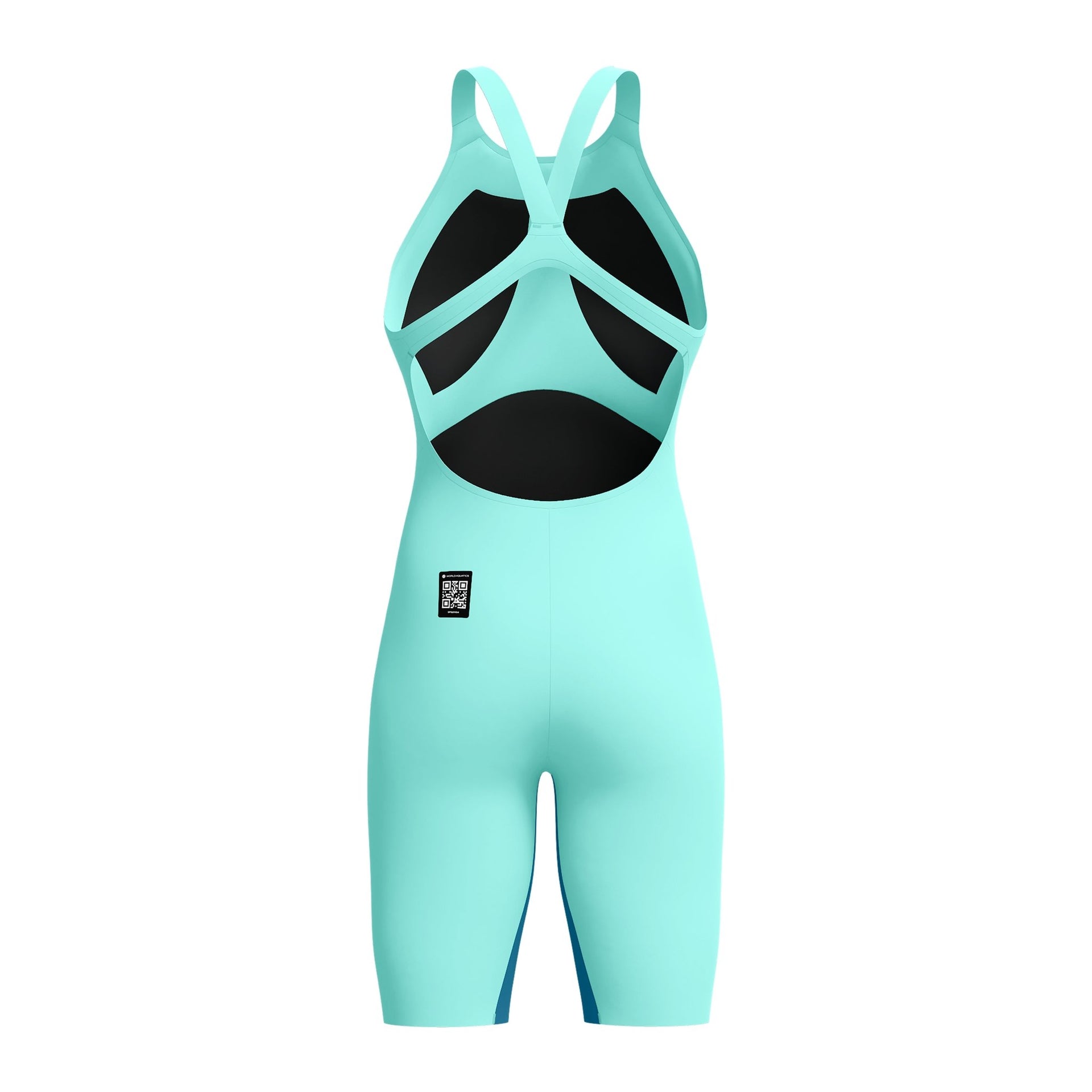 SPEEDO WOMENS FASTSKIN LZR PURE VALOR 2.0 OPENBACK KNEESKIN ARCTIC GLASS - Aqua