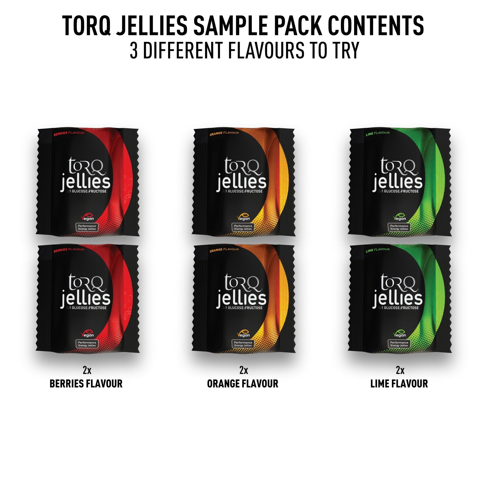 TORQ ENERGY JELLIES SAMPLE PACK - 6 x 36g