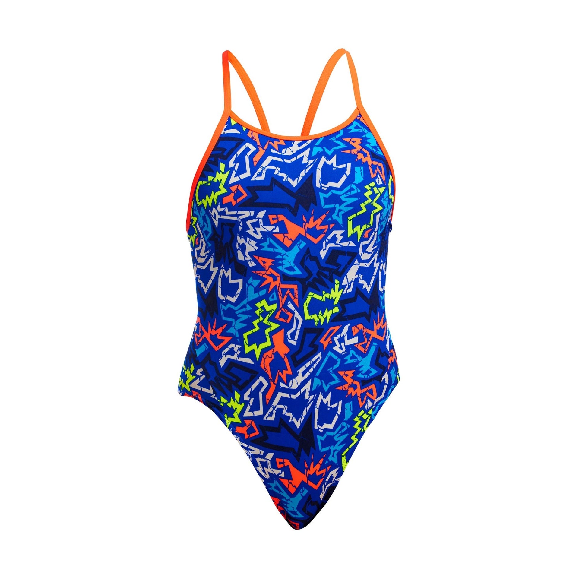 FUNKITA GIRLS BROKEN HEARTS DIAMOND BACK ONE PIECE - Blue