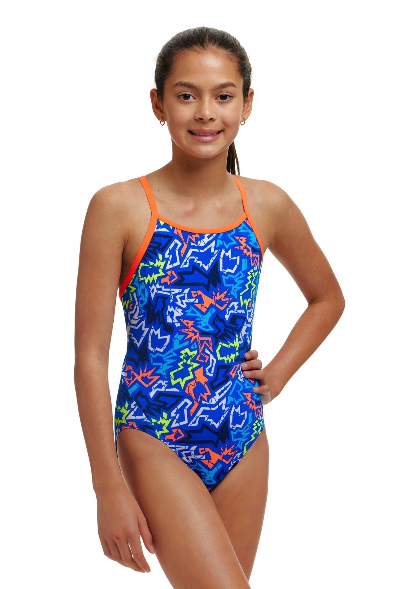 FUNKITA GIRLS BROKEN HEARTS DIAMOND BACK ONE PIECE - Blue