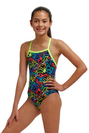 FUNKITA GIRLS FUNK ME TIE ME TIGHT ONE PIECE - Multicolour