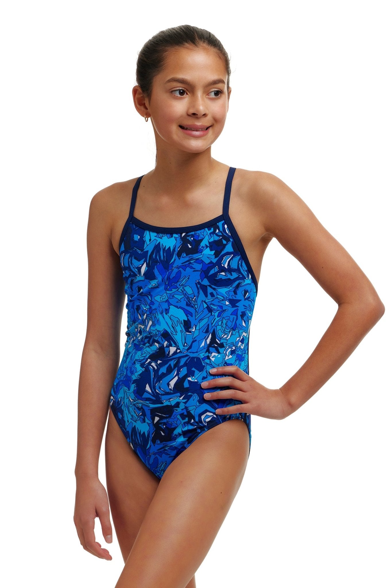 FUNKITA GIRLS TRUE BLUEY SINGLE STRAP ONE PIECE - Blue