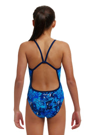 FUNKITA GIRLS TRUE BLUEY SINGLE STRAP ONE PIECE - Blue