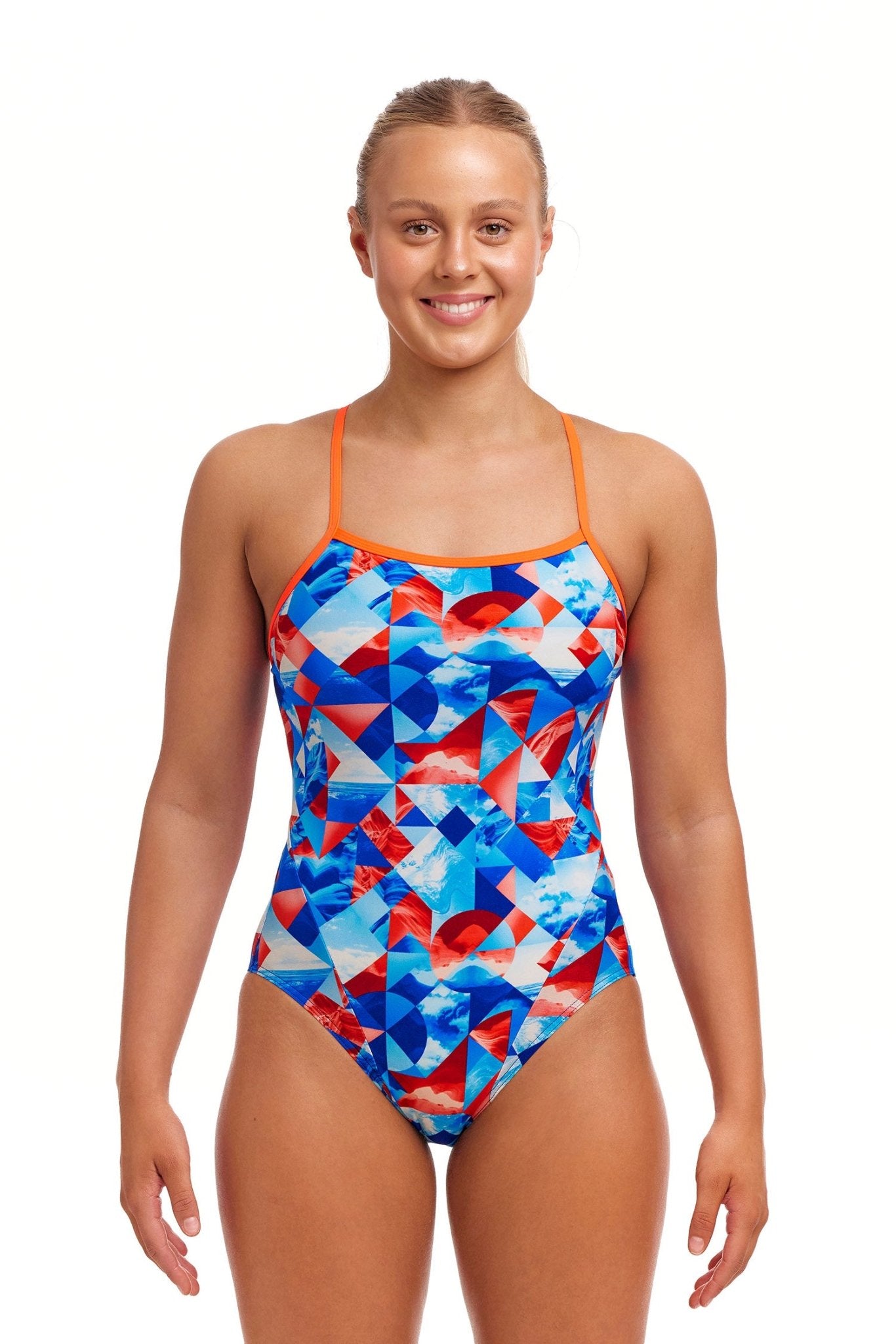 FUNKITA WOMENS BIG SWELL SINGLE STRAP ONE PIECE - Blue